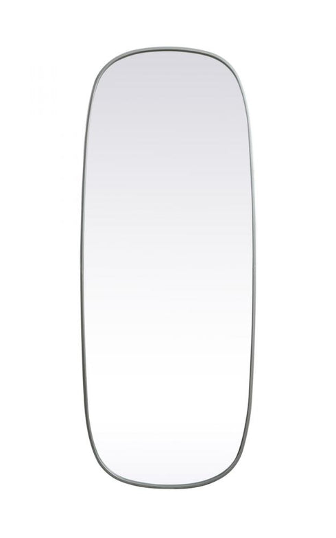 Elegant Lighting Brynn Metal Frame Oval Mirror 24x60 Inch in Silver Model: MR2B2460SIL