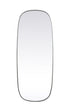 Elegant Lighting Brynn Metal Frame Oval Mirror 24x60 Inch in Silver Model: MR2B2460SIL