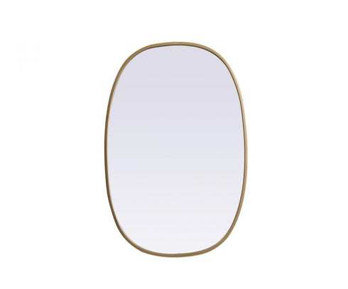 Elegant Lighting Brynn Metal Frame Oval Mirror 24x60 Inch in Silver Model: MR2B2460SIL