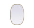 Elegant Lighting Brynn Metal Frame Oval Mirror 24x60 Inch in Silver Model: MR2B2460SIL