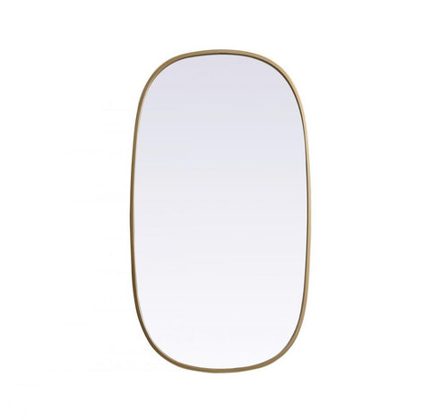 Elegant Lighting Brynn Metal Frame Oval Mirror 24x60 Inch in Silver Model: MR2B2460SIL