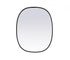 Elegant Lighting Brynn Metal Frame Oval Mirror 24x60 Inch in Silver Model: MR2B2460SIL