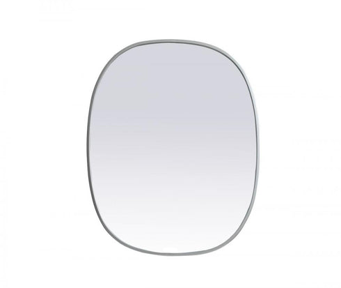 Elegant Lighting Brynn Metal Frame Oval Mirror 24x60 Inch in Silver Model: MR2B2460SIL