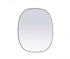 Elegant Lighting Brynn Metal Frame Oval Mirror 24x60 Inch in Silver Model: MR2B2460SIL