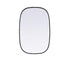 Elegant Lighting Brynn Metal Frame Oval Mirror 24x60 Inch in Silver Model: MR2B2460SIL