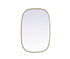 Elegant Lighting Brynn Metal Frame Oval Mirror 24x60 Inch in Silver Model: MR2B2460SIL
