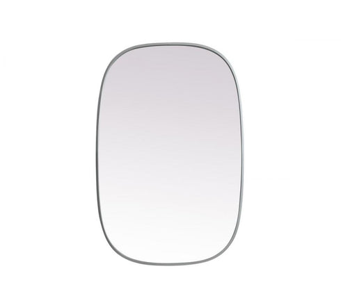Elegant Lighting Brynn Metal Frame Oval Mirror 24x60 Inch in Silver Model: MR2B2460SIL