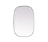Elegant Lighting Brynn Metal Frame Oval Mirror 24x60 Inch in Silver Model: MR2B2460SIL