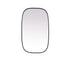 Elegant Lighting Brynn Metal Frame Oval Mirror 24x60 Inch in Silver Model: MR2B2460SIL