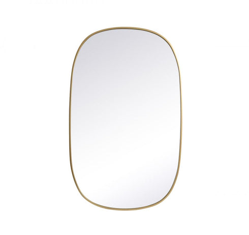 Elegant Lighting Brynn Metal Frame Oval Mirror 24x60 Inch in Silver Model: MR2B2460SIL
