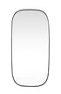 Elegant Lighting Brynn Metal Frame Oval Mirror 24x60 Inch in Silver Model: MR2B2460SIL
