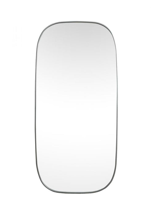 Elegant Lighting Brynn Metal Frame Oval Mirror 24x60 Inch in Silver Model: MR2B2460SIL