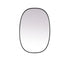 Elegant Lighting Brynn Metal Frame Oval Mirror 24x60 Inch in Silver Model: MR2B2460SIL