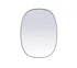 Elegant Lighting Brynn Metal Frame Oval Mirror 24x60 Inch in Silver Model: MR2B2460SIL