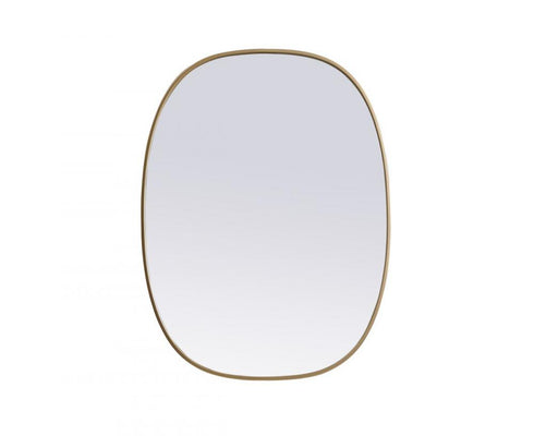 Elegant Lighting Brynn Metal Frame Oval Mirror 24x60 Inch in Silver Model: MR2B2460SIL
