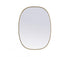Elegant Lighting Brynn Metal Frame Oval Mirror 24x60 Inch in Silver Model: MR2B2460SIL