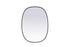 Elegant Lighting Brynn Metal Frame Oval Mirror 24x60 Inch in Silver Model: MR2B2460SIL