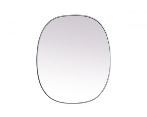 Elegant Lighting Brynn Metal Frame Oval Mirror 24x60 Inch in Silver Model: MR2B2460SIL