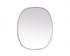 Elegant Lighting Brynn Metal Frame Oval Mirror 24x60 Inch in Silver Model: MR2B2460SIL