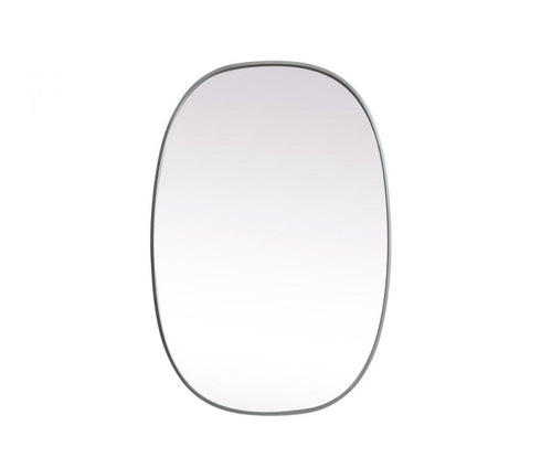 Elegant Lighting Brynn Metal Frame Oval Mirror 24x60 Inch in Silver Model: MR2B2460SIL
