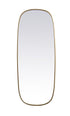 Elegant Lighting Brynn Metal Frame Oval Mirror 24x60 Inch in Silver Model: MR2B2460SIL