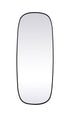 Elegant Lighting Brynn Metal Frame Oval Mirror 24x60 Inch in Silver Model: MR2B2460SIL