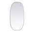 Elegant Lighting Brynn Metal Frame Oval Mirror 24x60 Inch in Silver Model: MR2B2460SIL