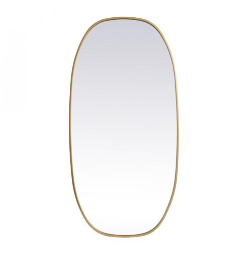 Elegant Lighting Brynn Metal Frame Oval Mirror 24x60 Inch in Silver Model: MR2B2460SIL