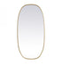 Elegant Lighting Brynn Metal Frame Oval Mirror 24x60 Inch in Silver Model: MR2B2460SIL