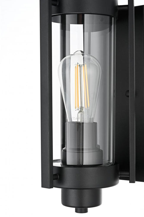 Elegant Lighting Bucknell 7 inch Outdoor Pendant in Black Model: OD349W15BK