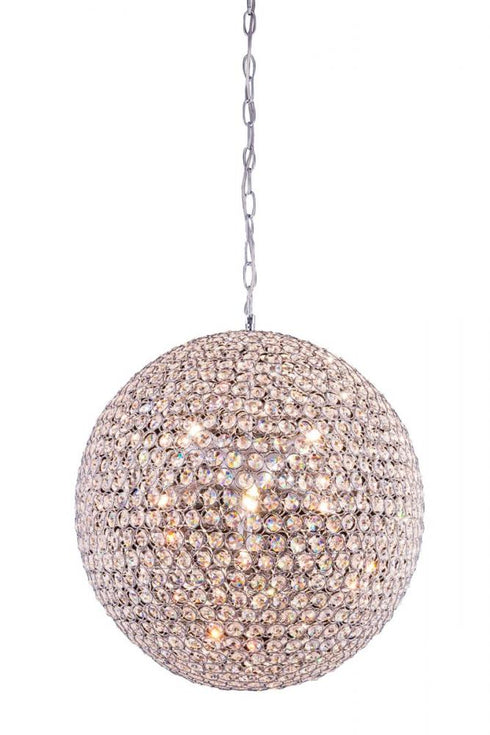 Elegant Lighting Cabaret 5 light in Chrome Pendant Clear Royal Cut Crystal Model: V2102D14C/RC