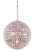 Elegant Lighting Cabaret 5 light in Chrome Pendant Clear Royal Cut Crystal Model: V2102D14C/RC