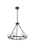 Elegant Lighting Cadence Pendant Light D26 Inch G9 Lt6 40 Watt Black in Black and Clear Finish Model: 5100D26BK