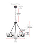 Elegant Lighting Cadence Pendant Light D26 Inch G9 Lt6 40 Watt Black in Black and Clear Finish Model: 5100D26BK