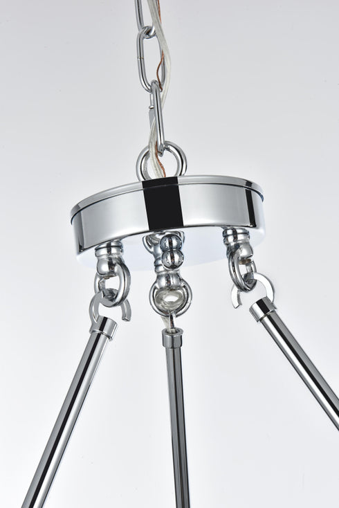 Elegant Lighting Cadence Pendant Light D26 Inch G9 Lt6 40 Watt Chrome in Chrome and Clear Finish Model: 5100D26C