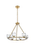 Elegant Lighting Cadence Pendant Light D26 Inch G9 Lt6 40 Watt Satin Gold in Satin Gold and Clear Finish Model: 5100D26SG
