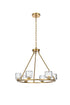 Elegant Lighting Cadence Pendant Light D26 Inch G9 Lt6 40 Watt Satin Gold in Satin Gold and Clear Finish Model: 5100D26SG