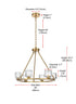 Elegant Lighting Cadence Pendant Light D26 Inch G9 Lt6 40 Watt Satin Gold in Satin Gold and Clear Finish Model: 5100D26SG