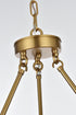 Elegant Lighting Cadence Pendant Light D26 Inch G9 Lt6 40 Watt Satin Gold in Satin Gold and Clear Finish Model: 5100D26SG