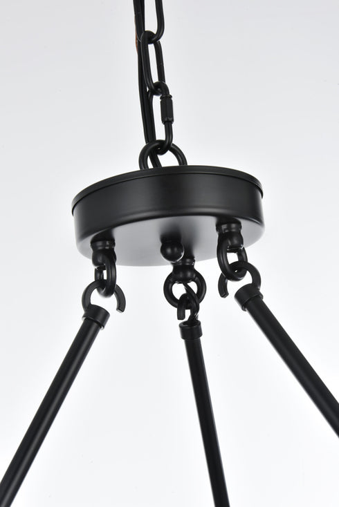 Elegant Lighting Cadence Pendant Light D32 Inch G9 Lt9 40 Watt Black in Black and Clear Finish Model: 5100D32BK