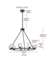 Elegant Lighting Cadence Pendant Light D32 Inch G9 Lt9 40 Watt Black in Black and Clear Finish Model: 5100D32BK