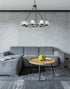 Elegant Lighting Cadence Pendant Light D32 Inch G9 Lt9 40 Watt Black in Black and Clear Finish Model: 5100D32BK