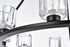 Elegant Lighting Cadence Pendant Light D32 Inch G9 Lt9 40 Watt Black in Black and Clear Finish Model: 5100D32BK