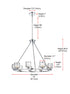Elegant Lighting Cadence Pendant Light D32 Inch G9 Lt9 40 Watt Chrome in Chrome and Clear Finish Model: 5100D32C