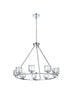 Elegant Lighting Cadence Pendant Light D32 Inch G9 Lt9 40 Watt Chrome in Chrome and Clear Finish Model: 5100D32C