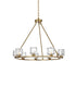 Elegant Lighting Cadence Pendant Light D32 Inch G9 Lt9 40 Watt Satin Gold in Satin Gold and Clear Finish Model: 5100D32SG