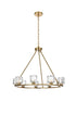 Elegant Lighting Cadence Pendant Light D32 Inch G9 Lt9 40 Watt Satin Gold in Satin Gold and Clear Finish Model: 5100D32SG