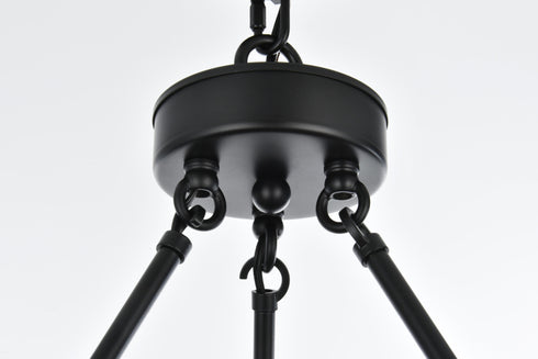 Elegant Lighting Cadence Pendant Light D36 Inch +26 Inch G9 Lt15 40 Watt Black in Black and Clear Finish Model: 5100L236BK