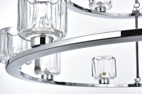 Elegant Lighting Cadence Pendant Light D36 Inch +26 Inch G9 Lt15 40 Watt Chrome in Chrome and Clear Finish Model: 5100L236C