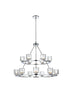 Elegant Lighting Cadence Pendant Light D36 Inch +26 Inch G9 Lt15 40 Watt Chrome in Chrome and Clear Finish Model: 5100L236C